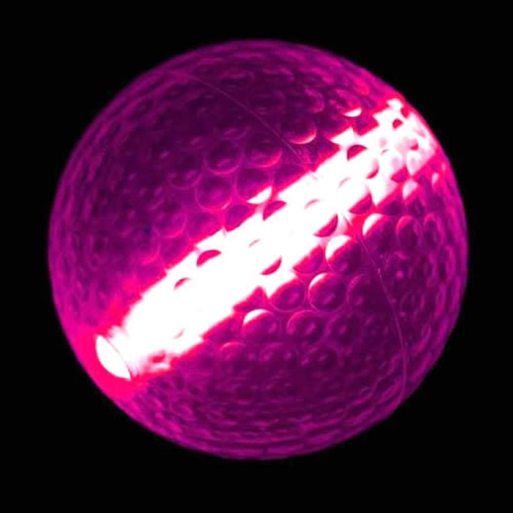Glow Golf Balls - Set of 20 Night Golf Balls with Glow Stick Inserts (Pink)