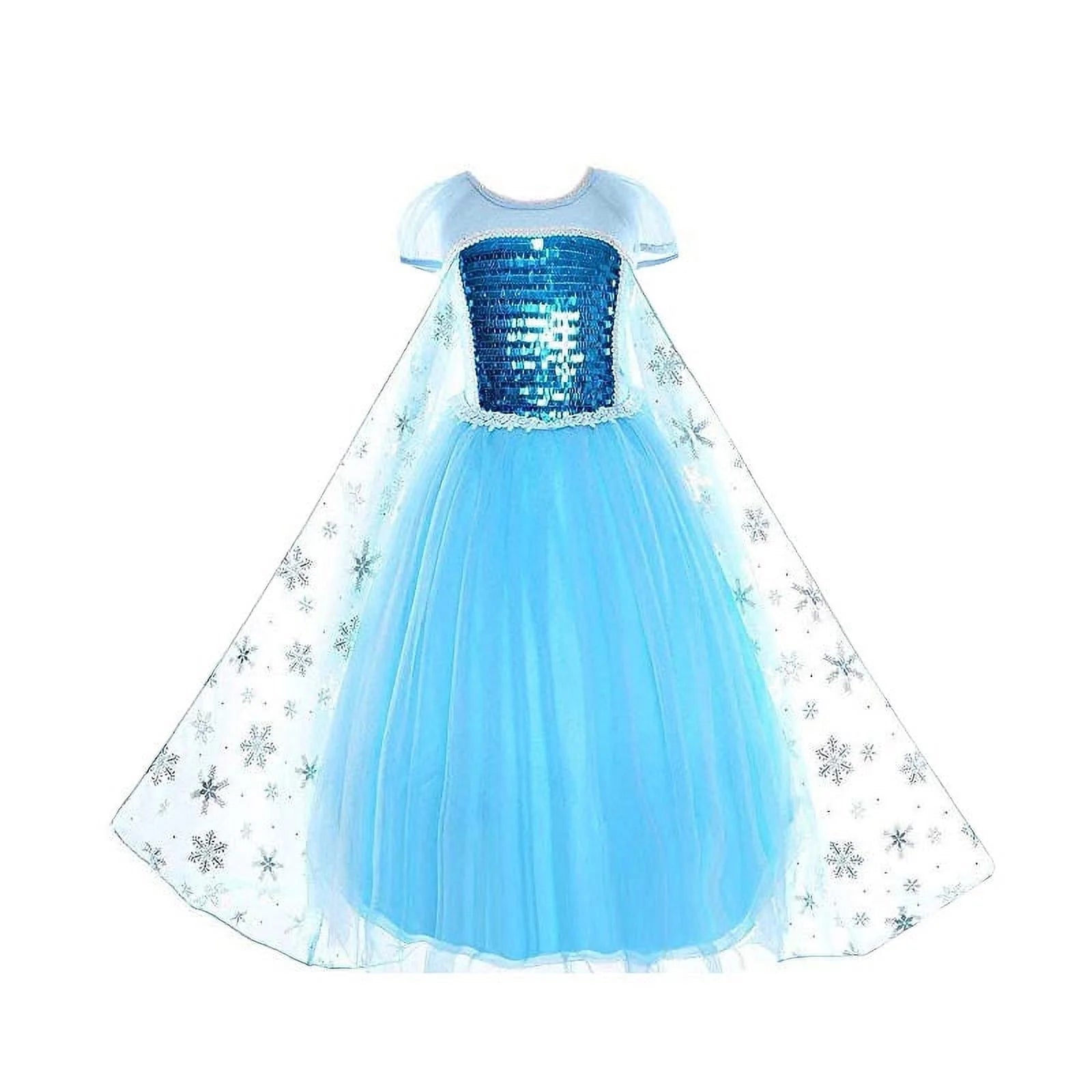 Princess Dress Halloween Costumes Party Dress up for Kids,Little Gilrs 7/8