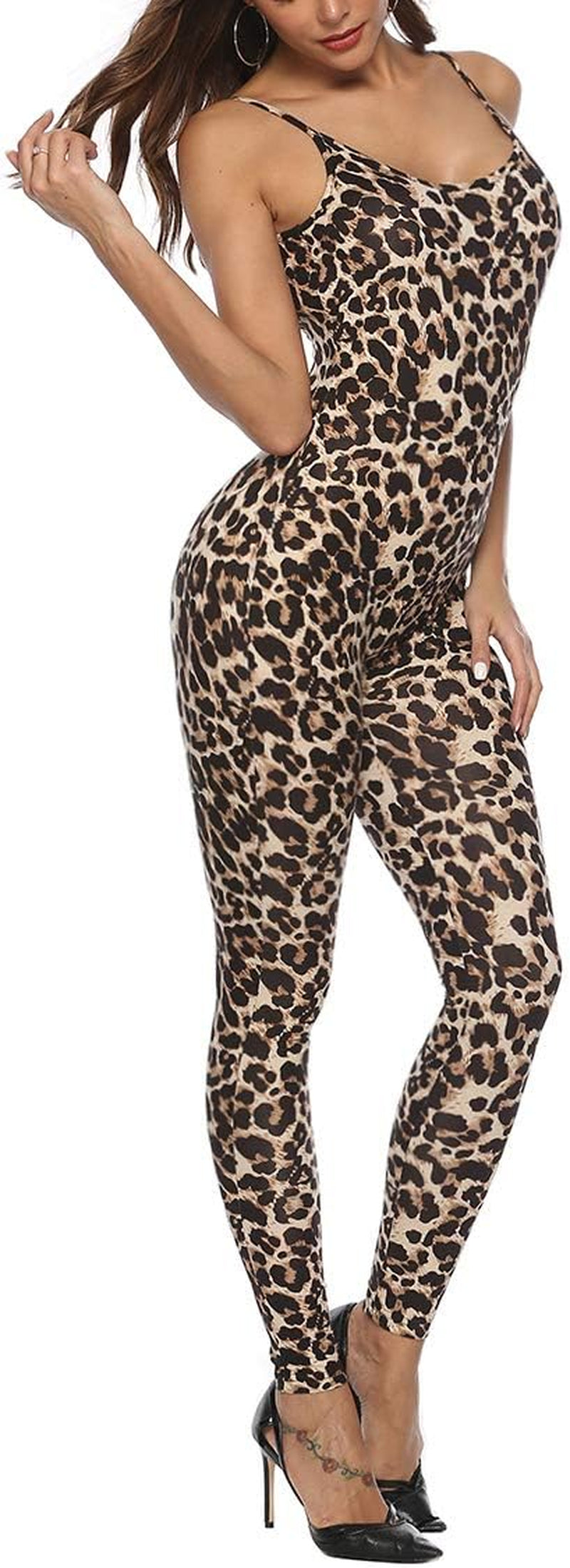 Amilia Womens Spaghetti Strap Bodycon Tank One Piece Jumpsuits Rompers Playsuit