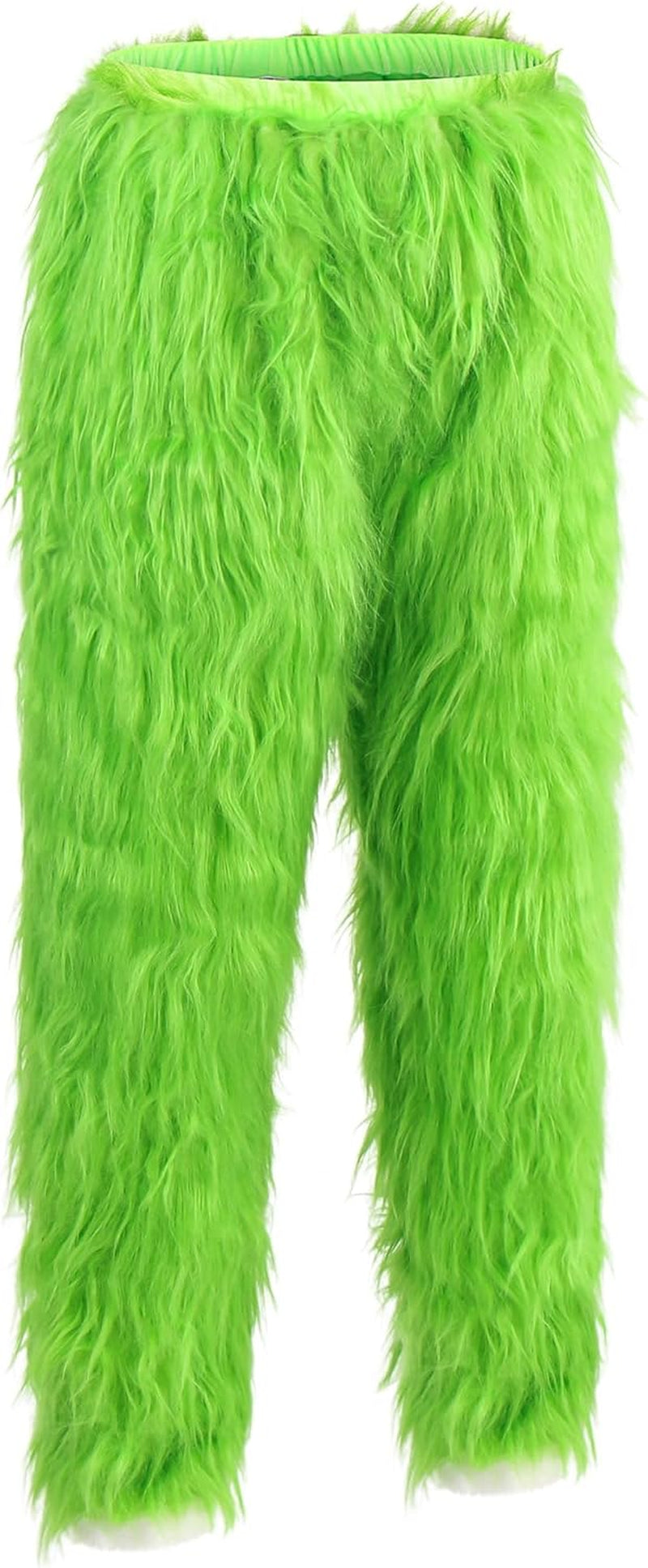 Christmas Costume for Men Santa Suit Adult 8PCS Deluxe Furry Green Giant Monster for Halloween Outfit Holiday Cosplay