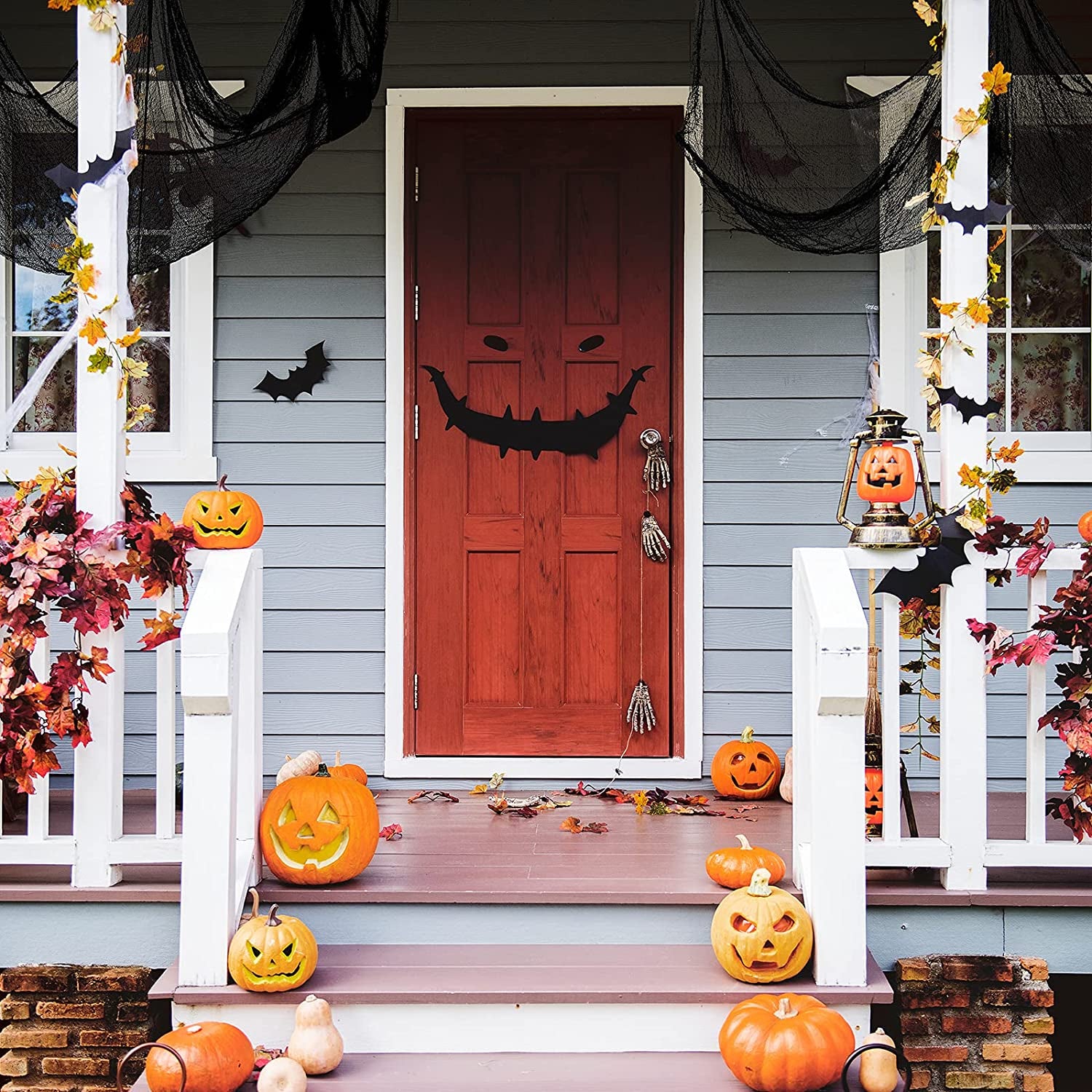 Halloween Creepy Cloth Black 80×160Inch - Halloween Decorations Clearance - Creepy Spooky Halloween Decorations Outdoor Indoor…