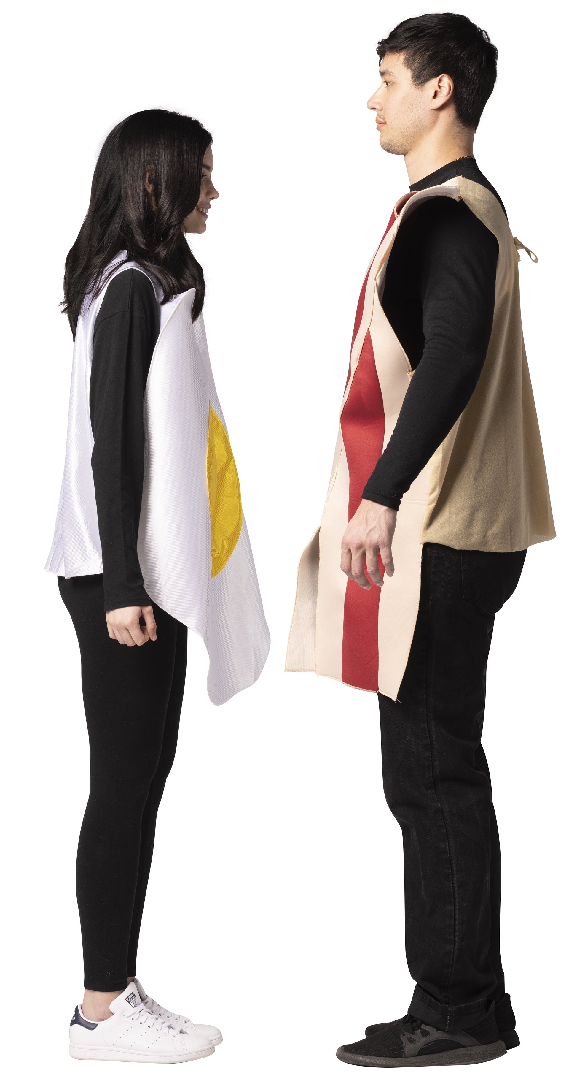 Bacon and Egg Couple Costume Adult Halloween Costume One Size Fits Most Unisex Multi Color