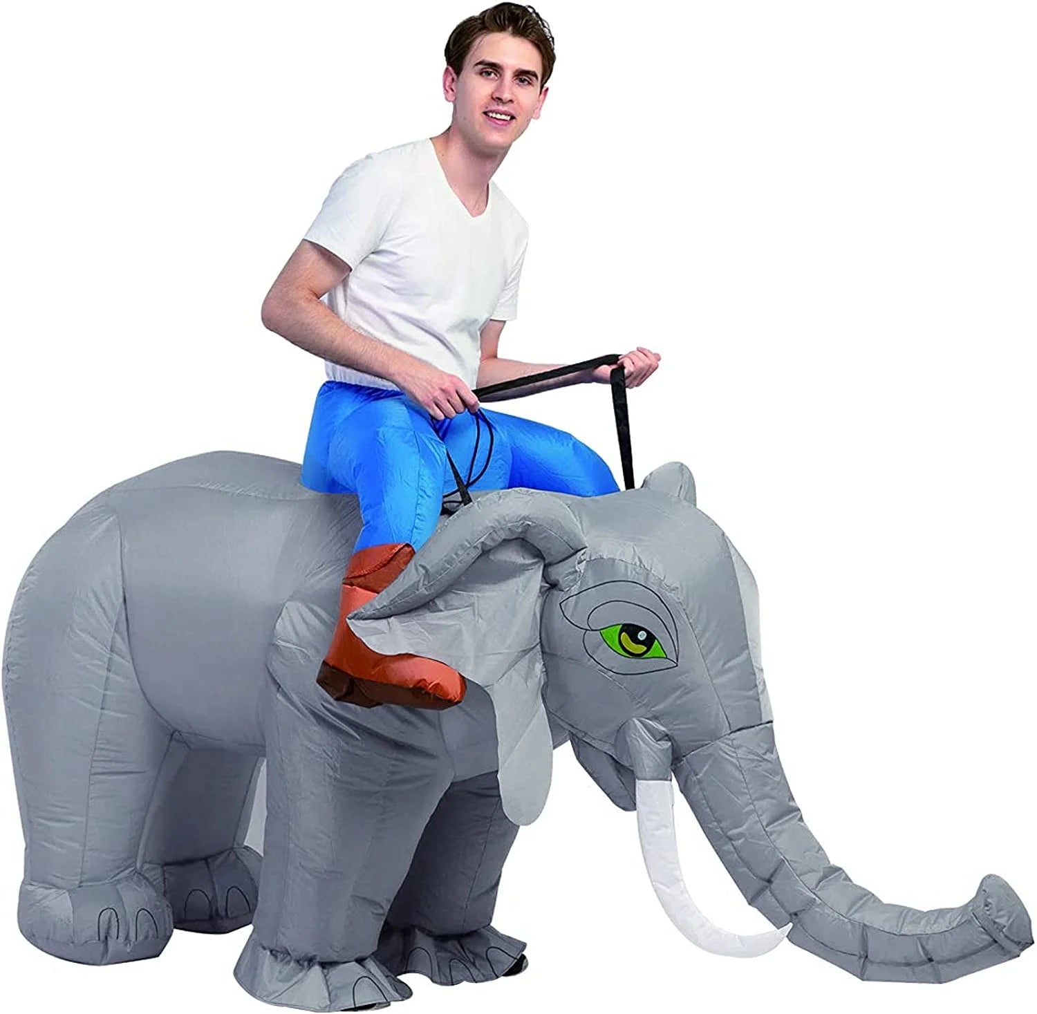 72 Inch Elephant Inflatable Costume, Halloween Blow up Costumes for Adults Men Women Unisex, Funny Adult Inflatable Costumes for Halloween Party Cosplay