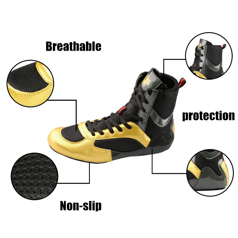 2020 New Brand Professional Fighting Wrestling Shoes for Men Breathable anti Slip Wrestling Sneakers Man Size 35-46 Boxing Shoes