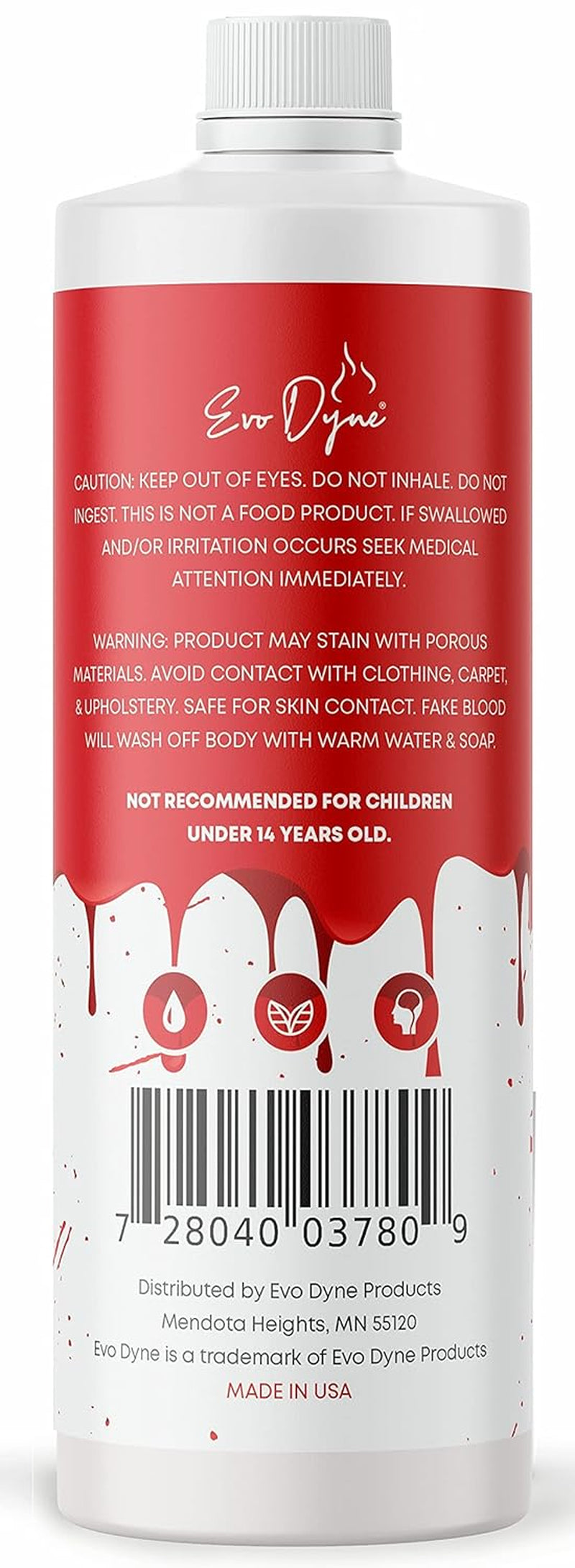 3-Pack  Fake Blood (16 FL OZ), Made in USA | Halloween Vampire Blood Bottle for Costumes Including Zombie, Vampire and Other Dress up Needing a Gory Scene - Looks & Feels like Real Blood