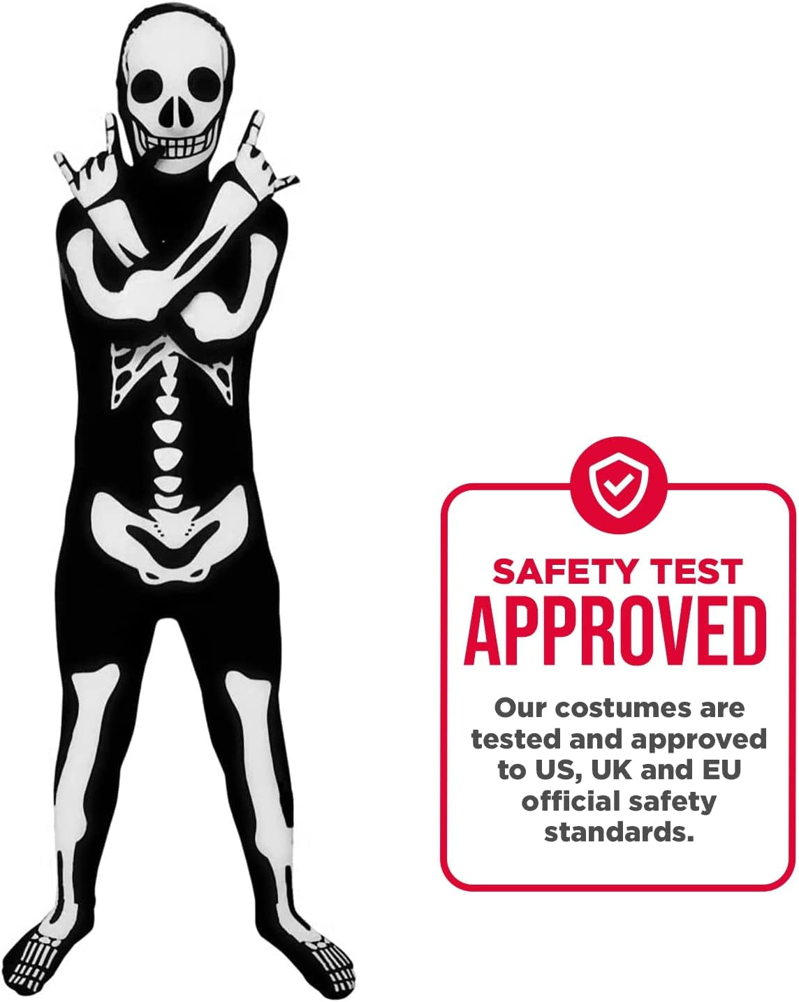 Skeleton Costume for Boys, Skeleton Outfit for Kids, Halloween Costume for Boys