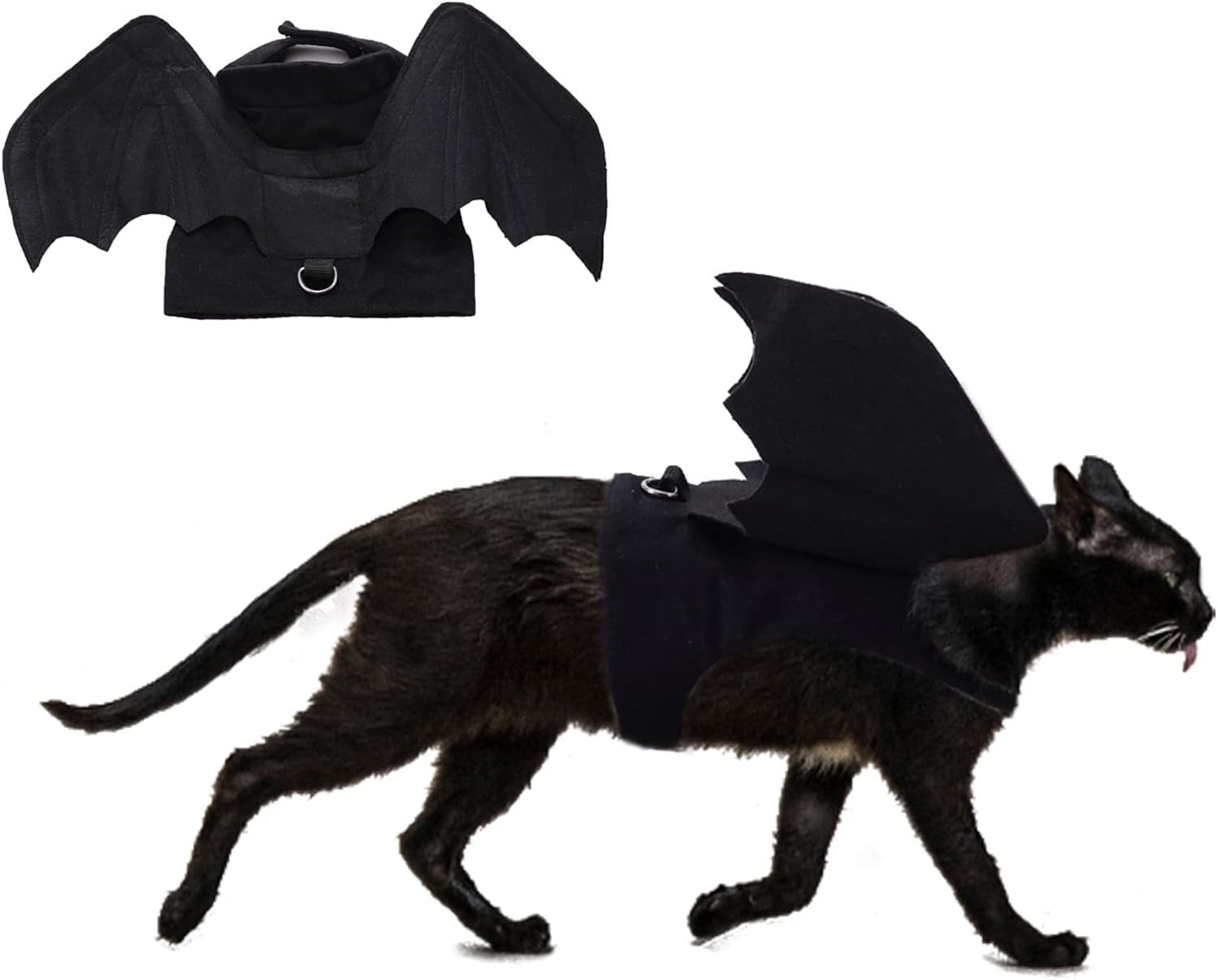 Bat Wings Pet Costume, Polyester Felt Cloth, Small, Halloween, Unisex, Durable, Easy to Clean, Bat Wings Costume for Small Dogs Cats