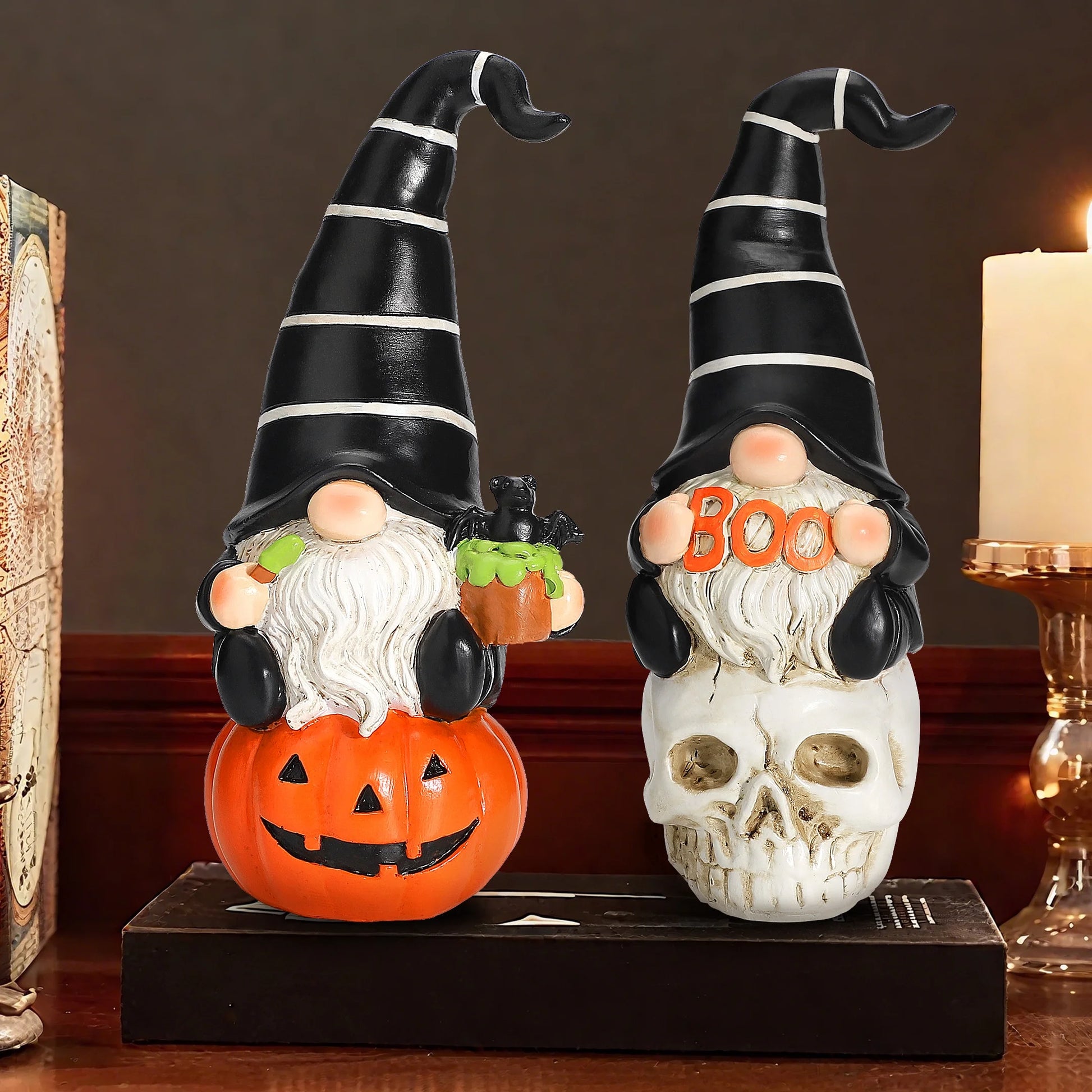2Pcs Halloween Gnomes, Halloween Figurines, Halloween Decorations Indoor Halloween Gifts