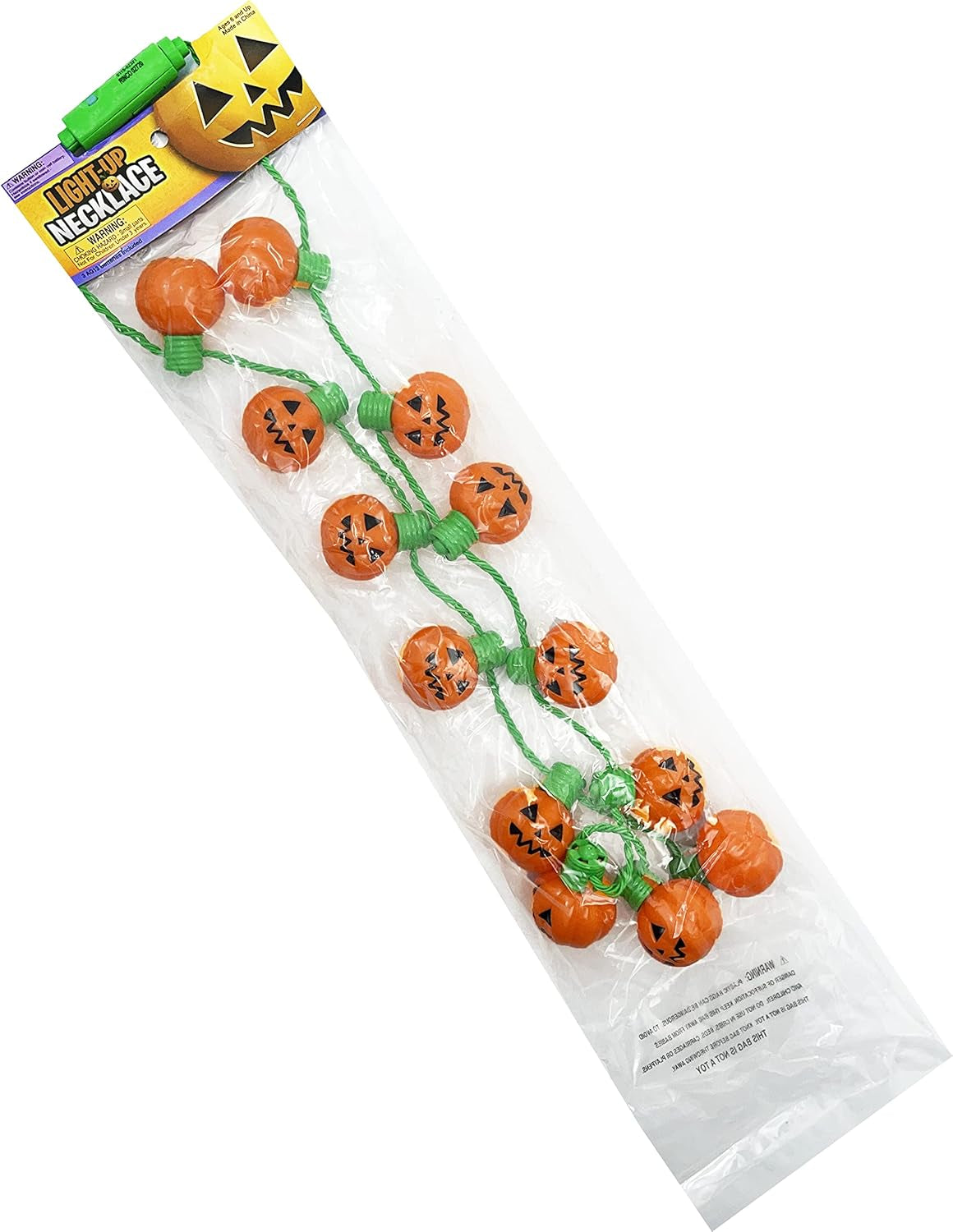 Halloween Necklace Light-Up Colorful Necklace, Costume Accessory, Spooky Party Favor, 25" Necklace