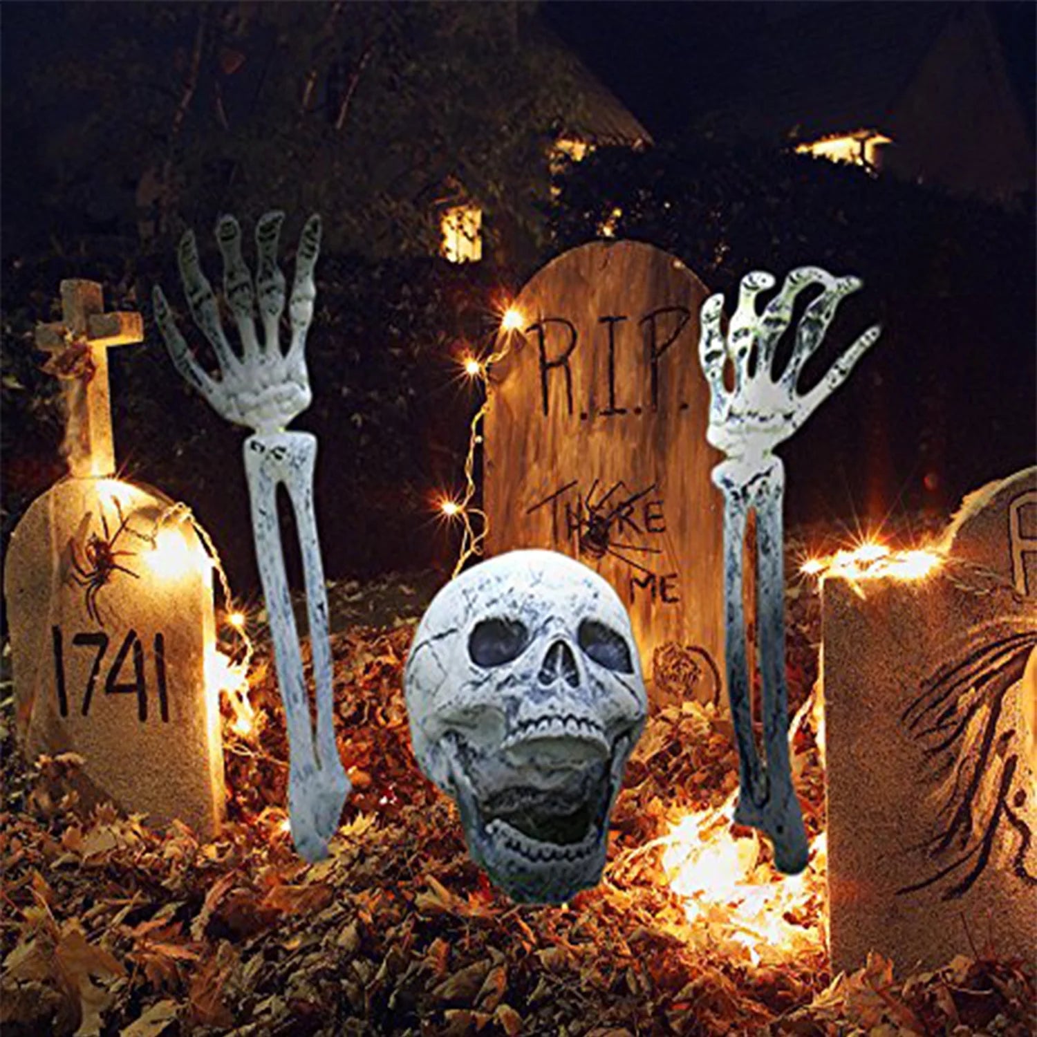 Halloween Decorations Outdoor Halloween Skeleton Stakes for Lawn Stakes Garden Halloween Skeleton Decoration for Halloween Party