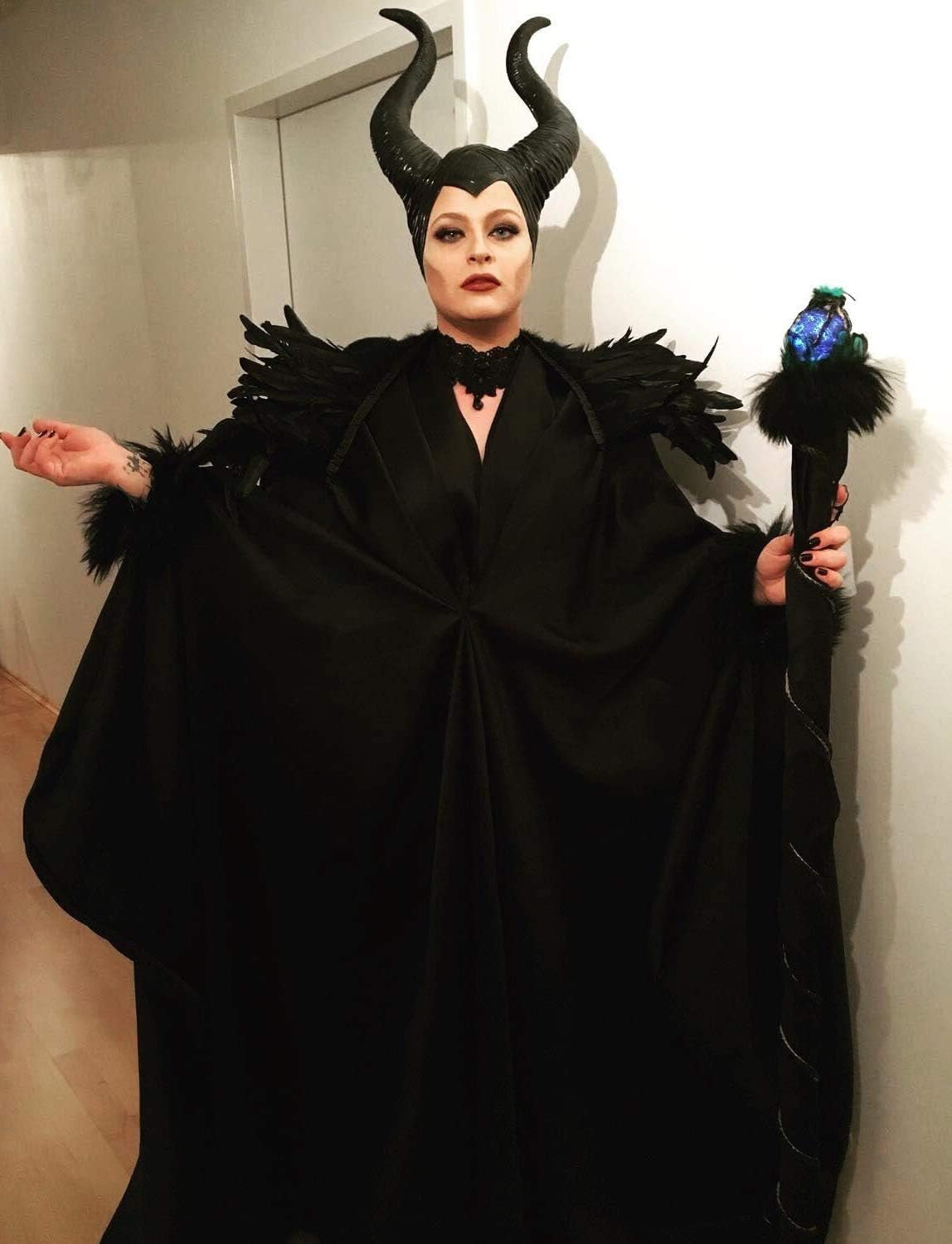 Halloween Costumes Black Crow Horns Queen Horns for Women Gothic Evil Hat Headband