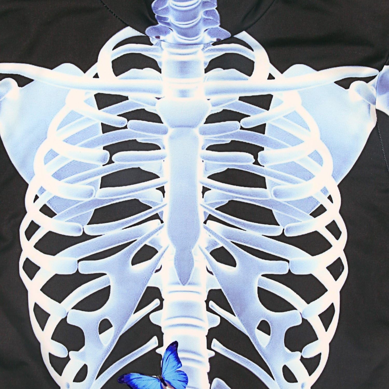 Women'S Skeleton Halloween Costume Catsuit Bodysuit Cosplay Jumpsuits