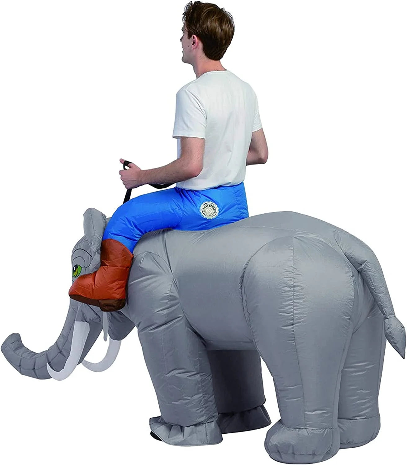 72 Inch Elephant Inflatable Costume, Halloween Blow up Costumes for Adults Men Women Unisex, Funny Adult Inflatable Costumes for Halloween Party Cosplay
