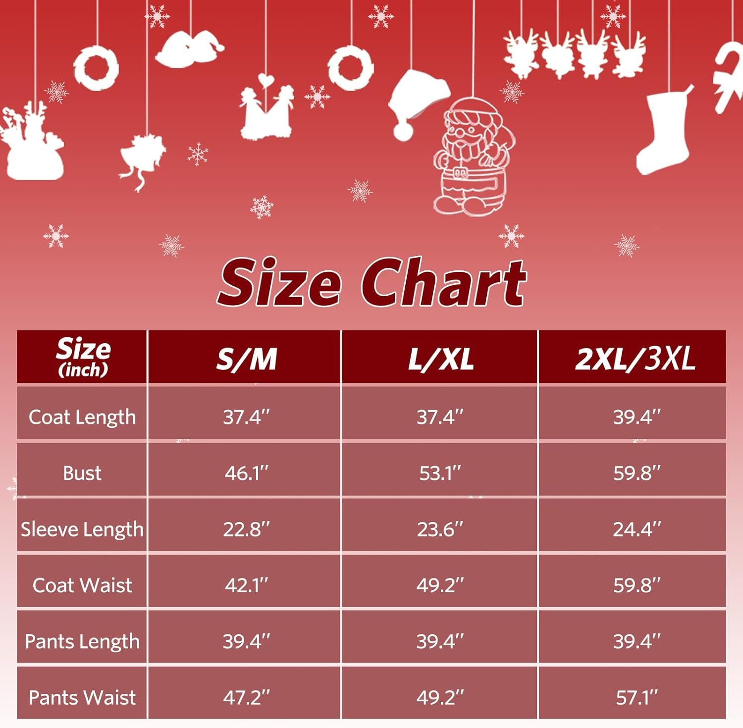 Santa Claus Costume for Men Santa Suit Adults Deluxe Santa Costume Christmas Santa Outfit