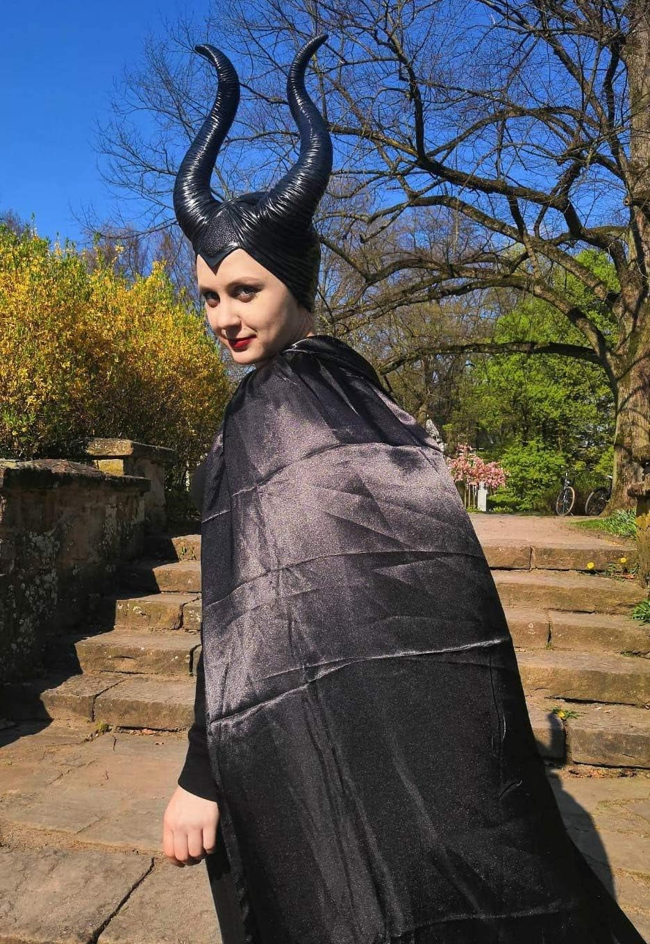 Halloween Costumes Black Crow Horns Queen Horns for Women Gothic Evil Hat Headband