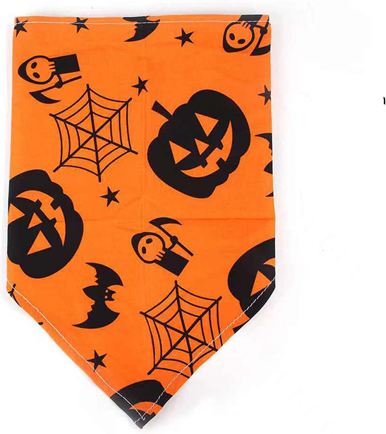 4PCS Halloween Dog Bandana Halloween Charms Ties Halloween Hat Full of Halloween Atmosphere Patterns, Fit for Cats and Dogs (Orange)