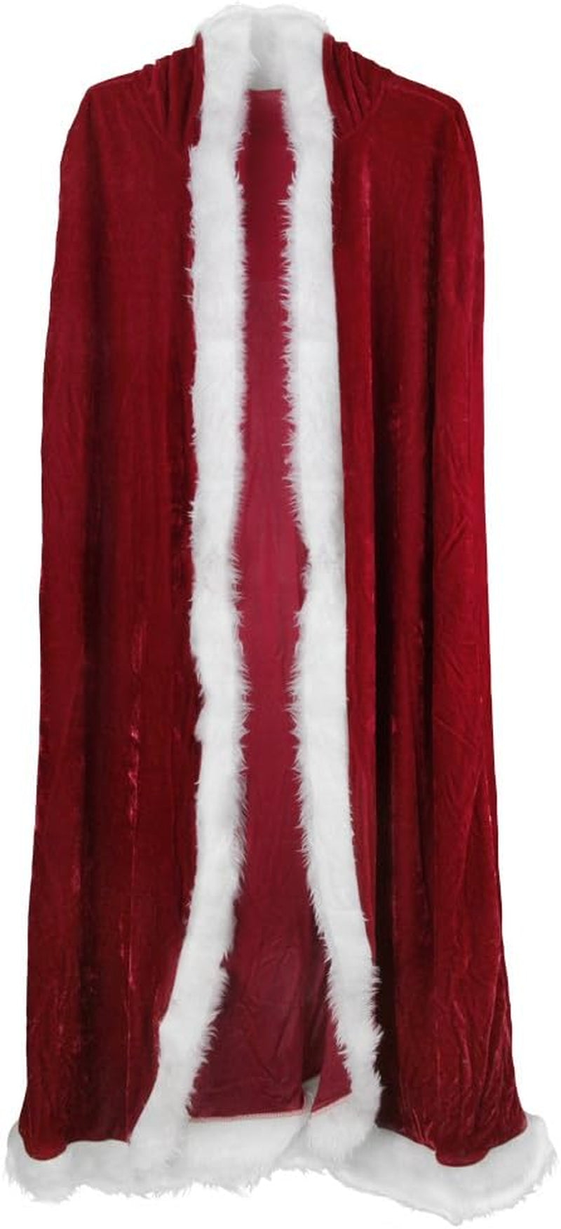 Christmas Halloween Costumes Cloak Mrs. Claus Santa Xmas Velvet Hooded Cape Robe