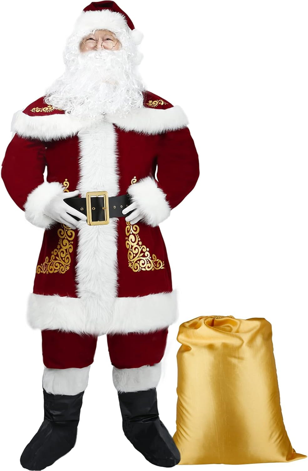 Santa Claus Costume for Men Santa Suit Adults Deluxe Santa Costume Christmas Santa Outfit