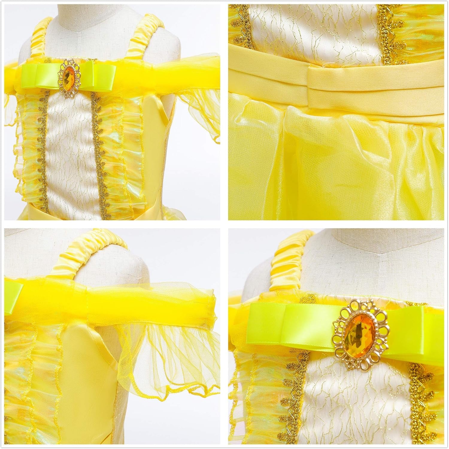 Princess Costumes Birthday Party Halloween Costume Cosplay Dress up for Little Girls 3-10 Years