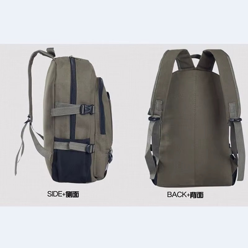 15 Inches Casual Camping Male Backpack Laptop Backpack Hiking Large Capacity Men Travel Backpack Canvas Fashion Youth Sport Bags