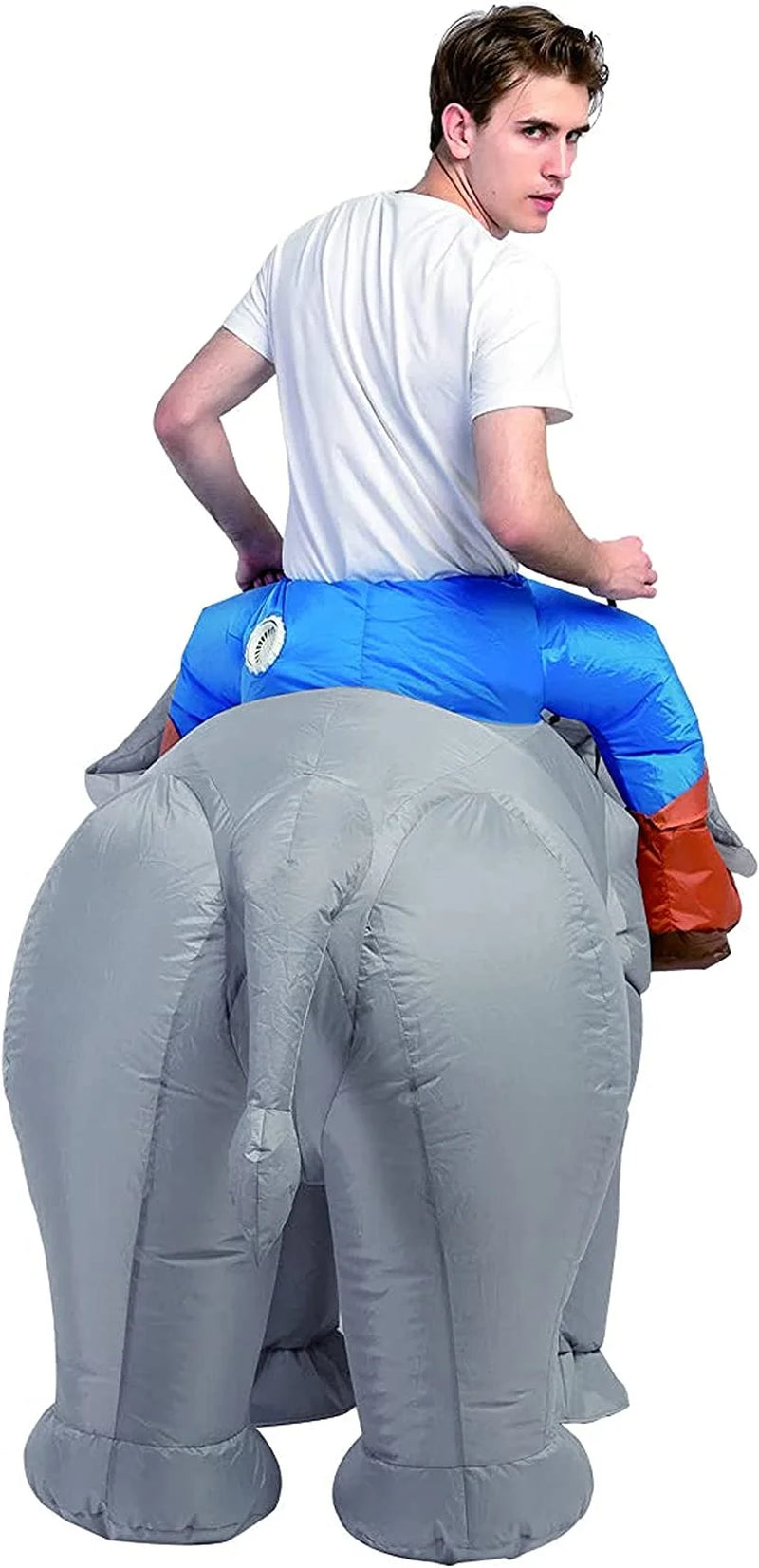 72 Inch Elephant Inflatable Costume, Halloween Blow up Costumes for Adults Men Women Unisex, Funny Adult Inflatable Costumes for Halloween Party Cosplay