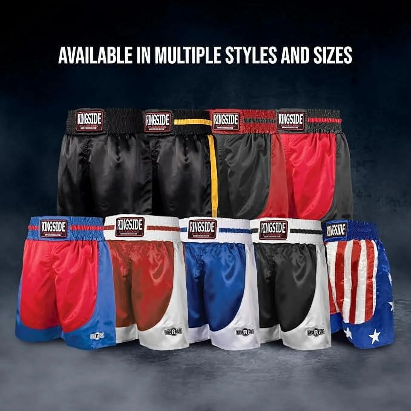 Pro-Style Boxing Trunks, Satin Shorts for Men and Women, Ideal for Boxing, MMA, Muay Thai