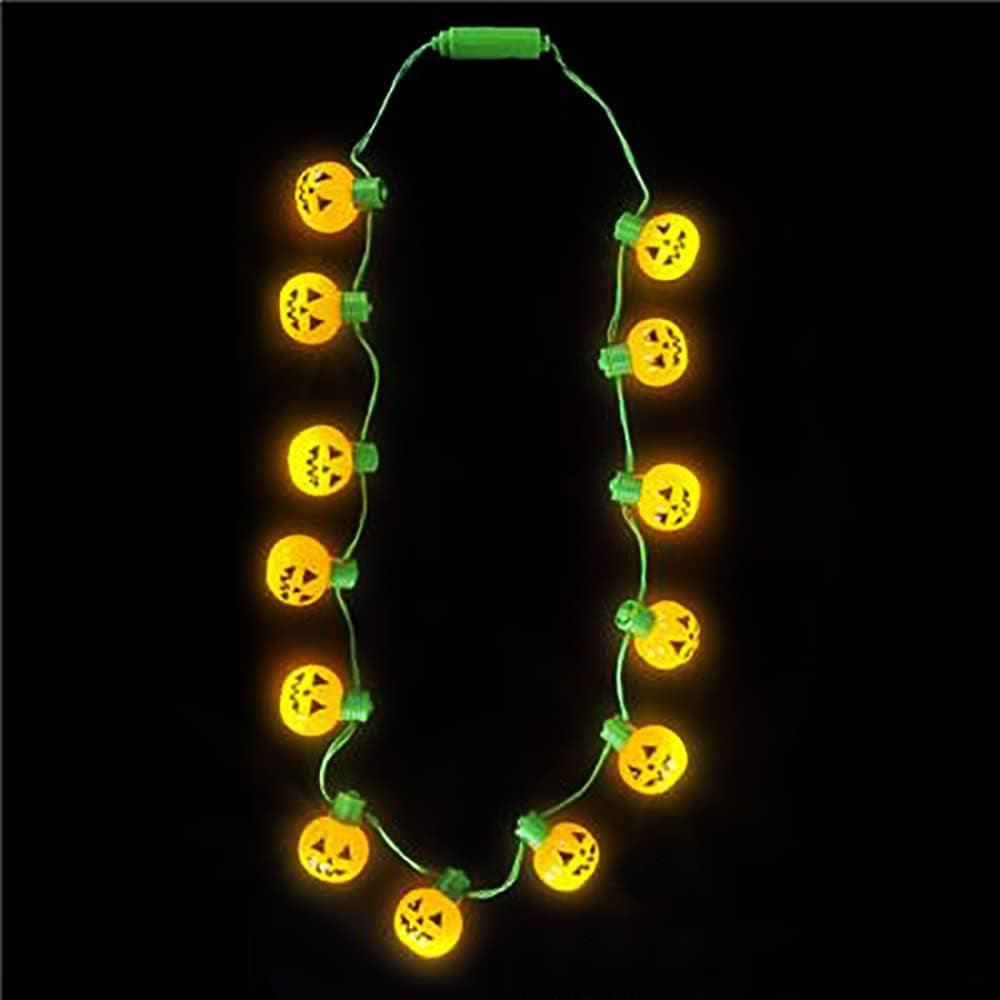 Halloween Necklace Light-Up Colorful Necklace, Costume Accessory, Spooky Party Favor, 25" Necklace