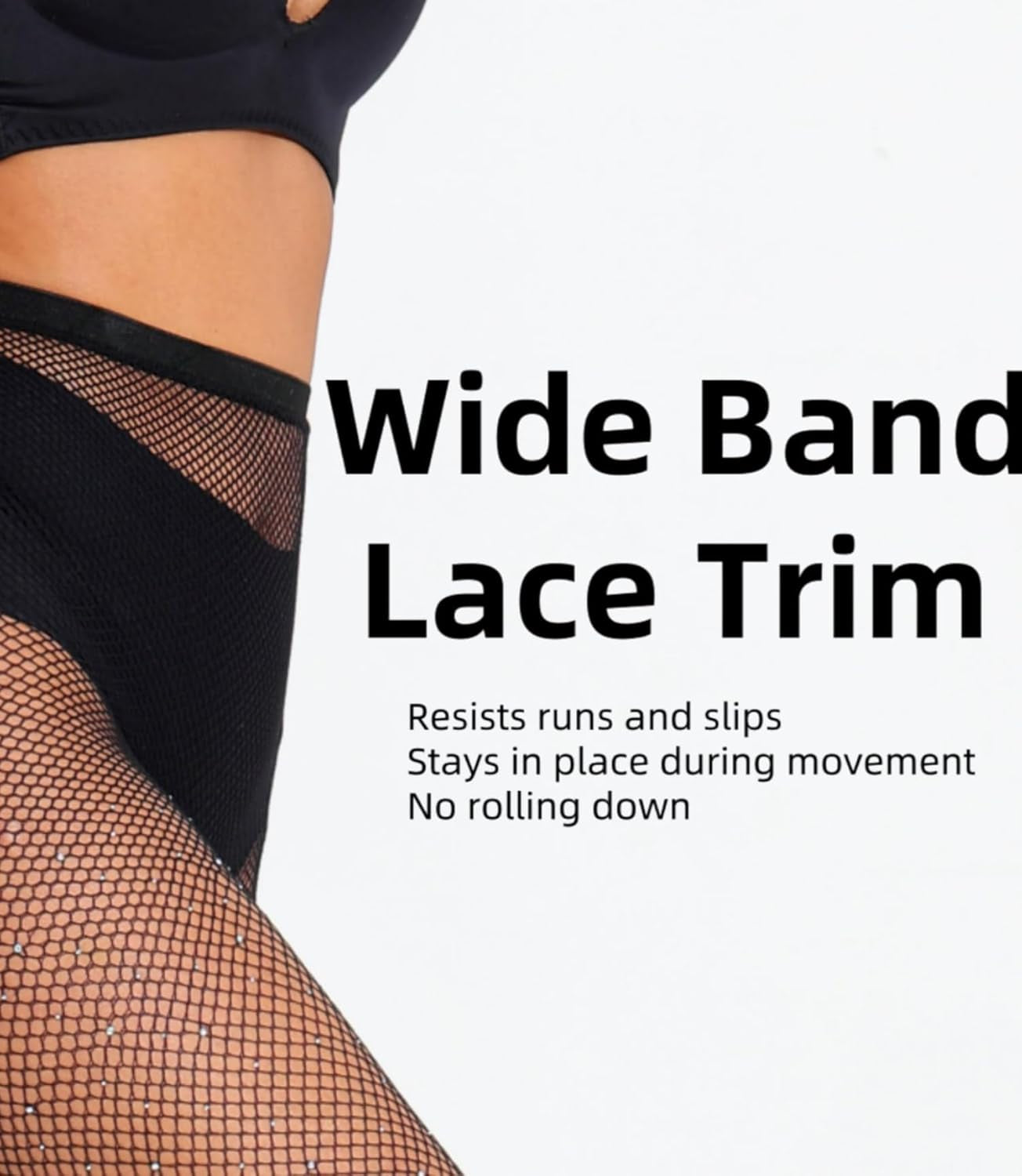 Sexy Jeweled Sparkly Diamond Fishnet Stockings High Waist Tights Shiny Rhinestone Sheer Pantyhose with Bling Crystals