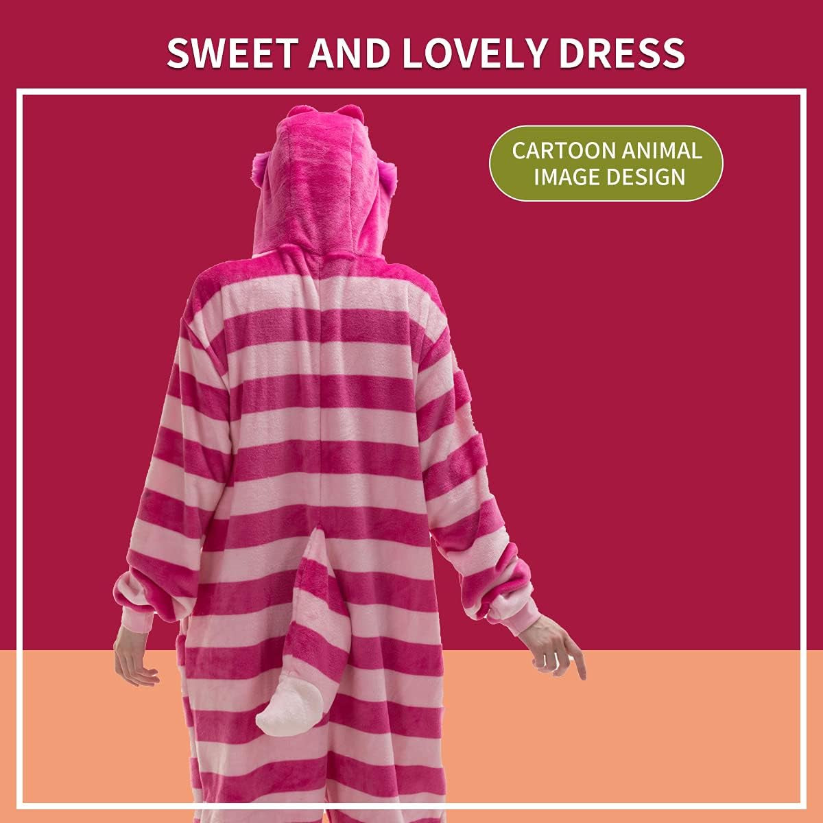 Snug Fit Unisex Adult Onesie Pajamas, Flannel Cosplay Animal One Piece Halloween Costume Sleepwear Homewear