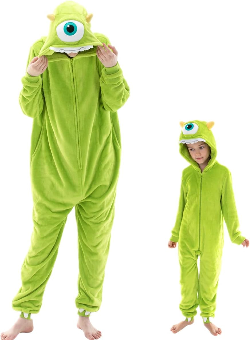 Snug Fit Unisex Adult Onesie Pajamas, Flannel Cosplay Animal One Piece Halloween Costume Sleepwear Homewear