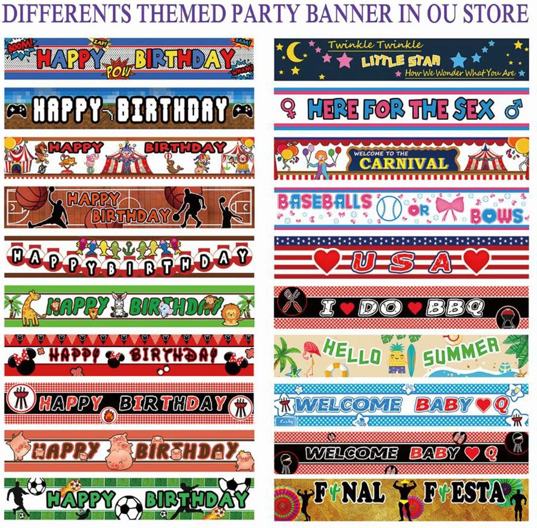 Large Happy Halloween Banner, Halloween Party Decoration Supplies Outdoor Indoor, Funny Terror Bloody Banner（9.8 X 1.6 Feet）