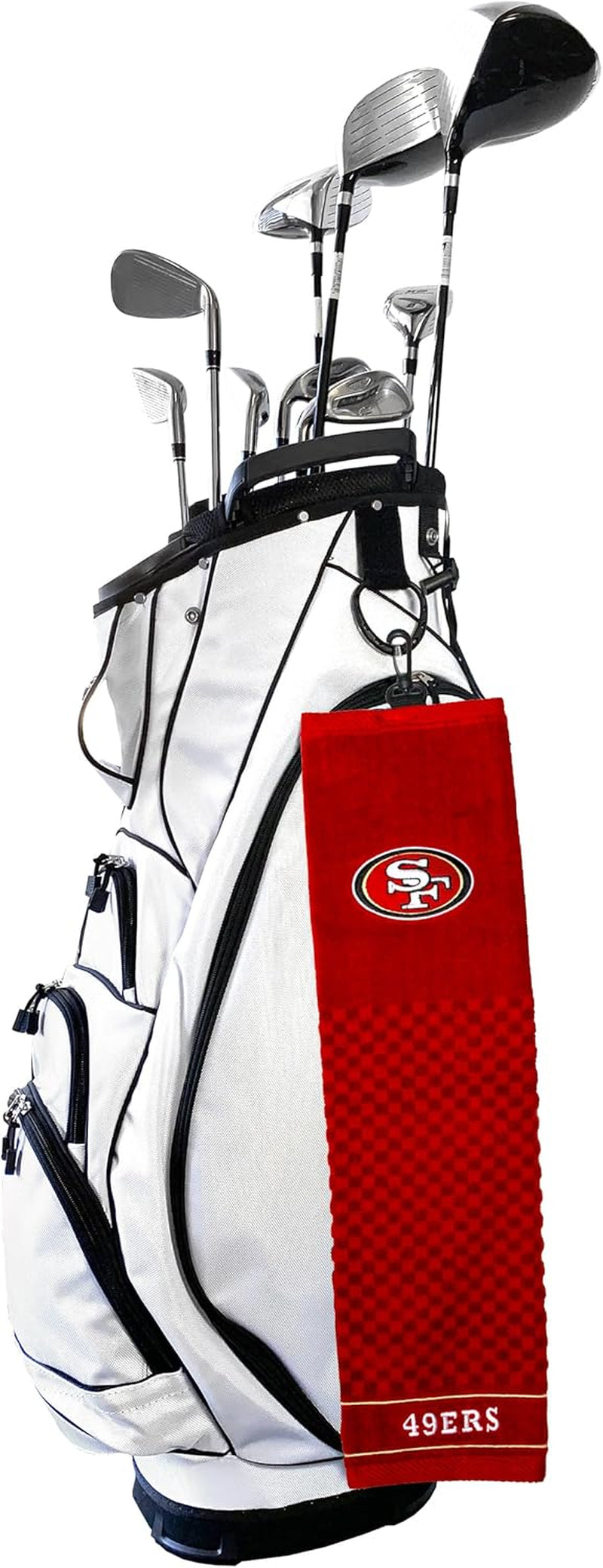 NFL San Francisco 49Ers Embroidered Golf Towel Embroidered Golf Towel, Checkered Scrubber Design, Embroidered Logo