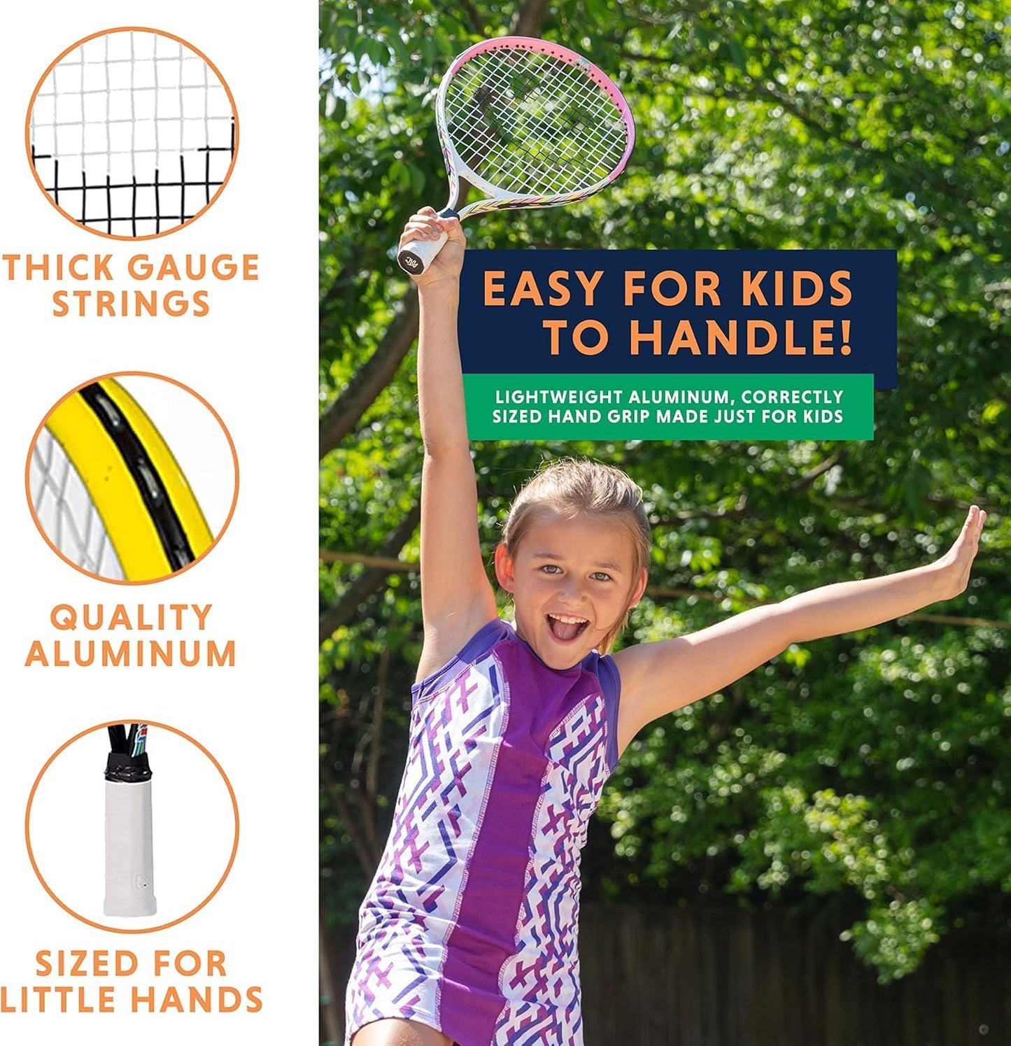 Tennis Racket for Kids by . Proper Equipment Helps You Learn Faster and Play Better!