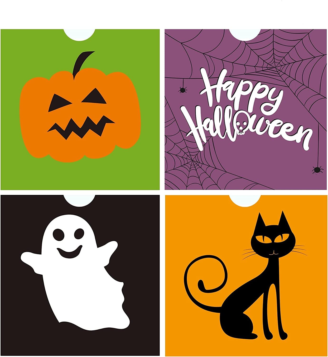 72 Pack Halloween Bags - Goodie, Candy, Treat, Goody, Party Favors & Trick or Treat Bags for Parties