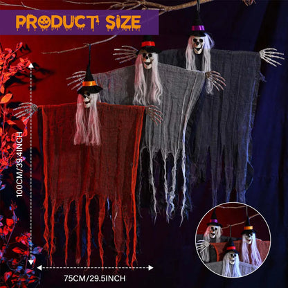 3Pcs Halloween Hanging Skeleton Ghosts Decorations Halloween Decorations Outdoor Indoor Scary Halloween Decor