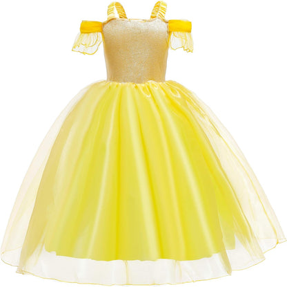 Princess Costumes Birthday Party Halloween Costume Cosplay Dress up for Little Girls 3-10 Years