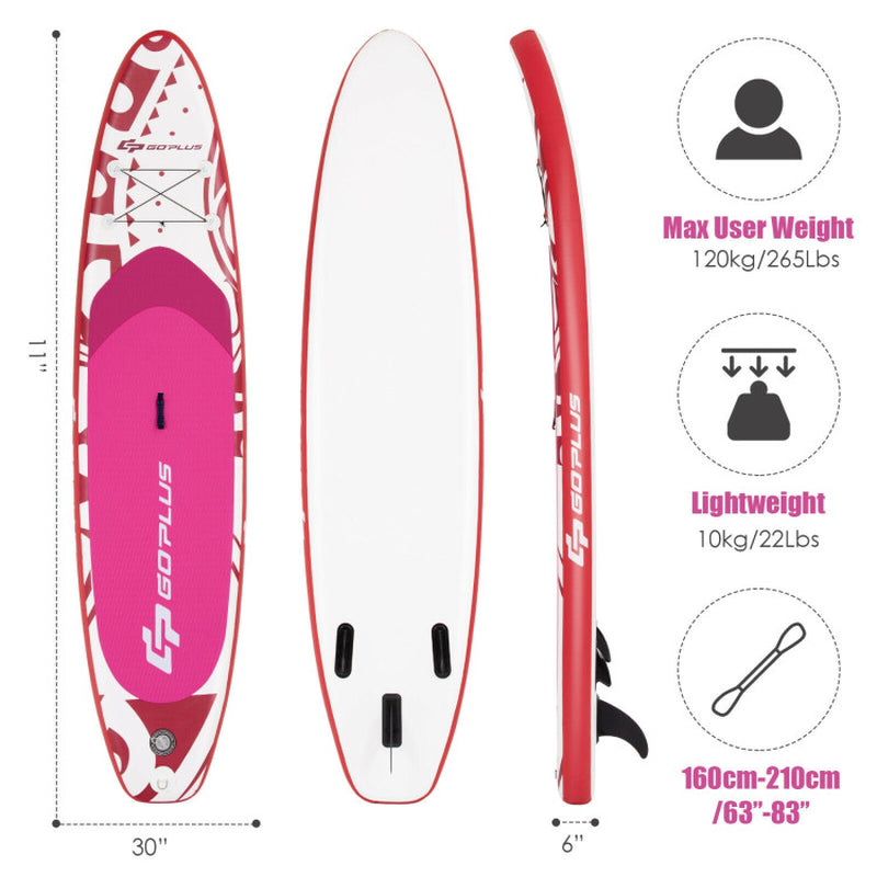 10.6/11 Feet Inflatable Adjustable Paddle Board with Carry Bag