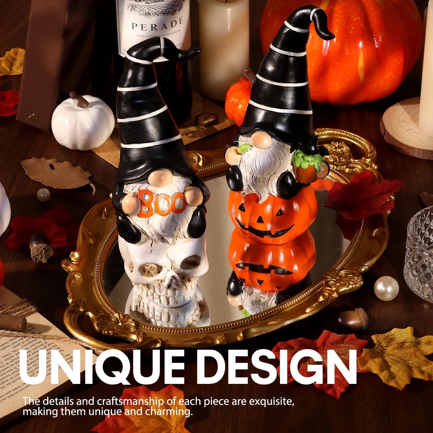2Pcs Halloween Gnomes, Halloween Figurines, Halloween Decorations Indoor Halloween Gifts