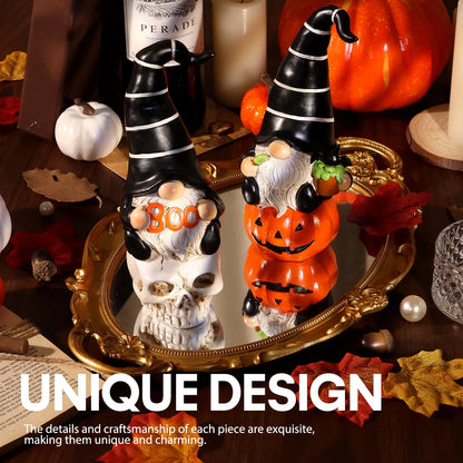 2Pcs Halloween Gnomes, Halloween Figurines, Halloween Decorations Indoor Halloween Gifts