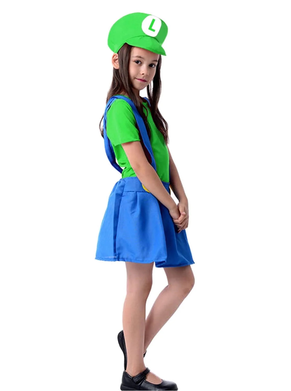 Super Brothers Costume Cosplay Fancy Dress Outfit Halloween Carnival Unisex Mens Women Adult Kids Teens (Size:M)