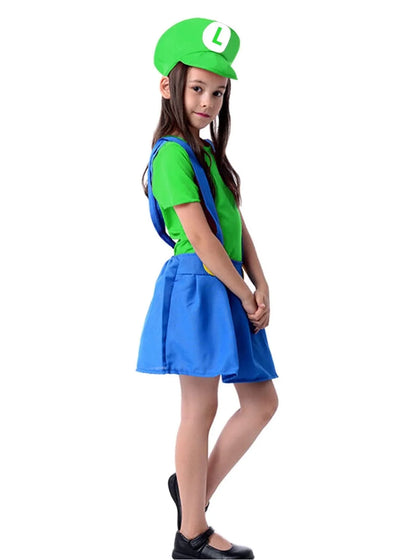 Super Brothers Costume Cosplay Fancy Dress Outfit Halloween Carnival Unisex Mens Women Adult Kids Teens (Size:M)