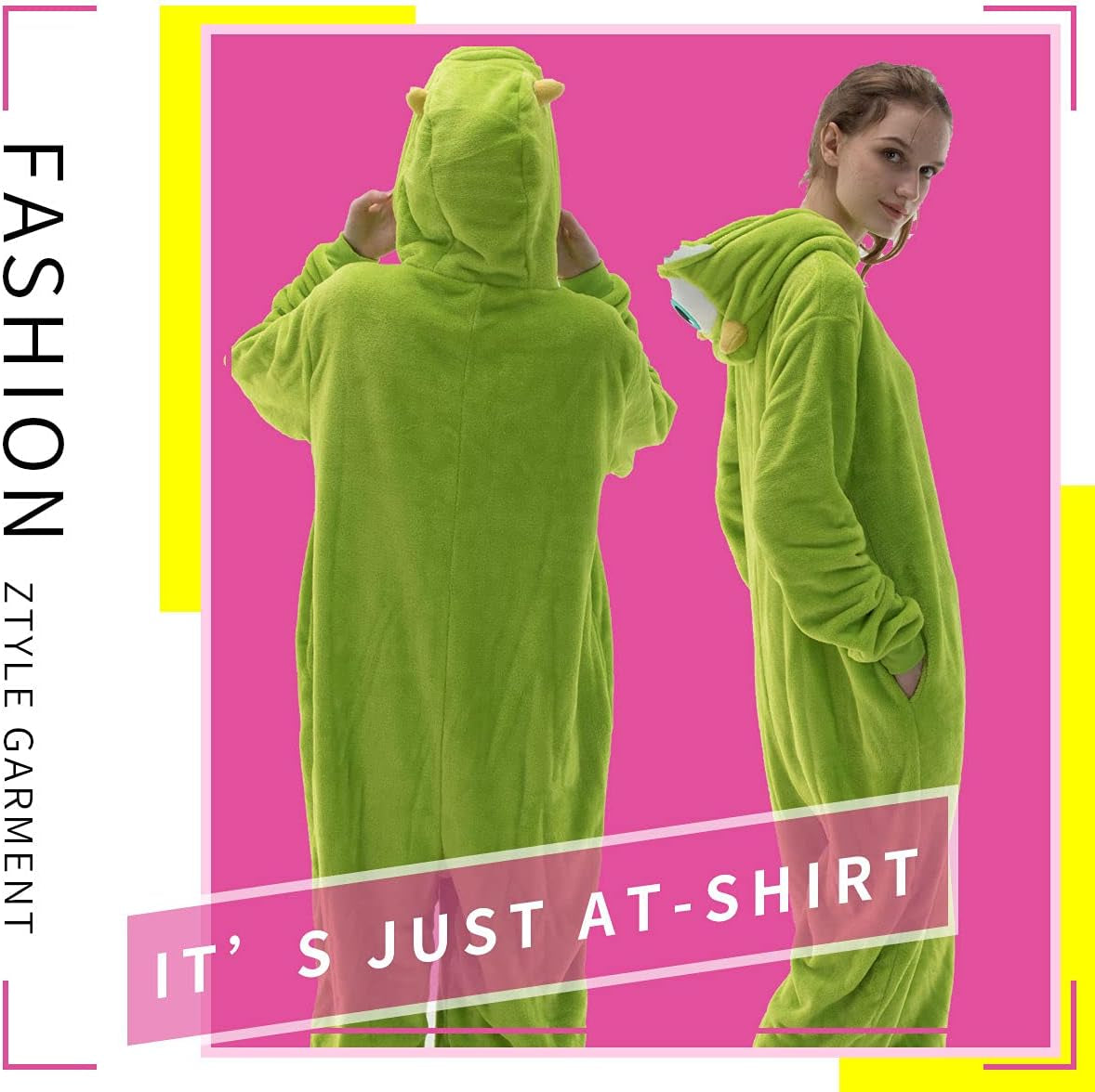 Snug Fit Unisex Adult Onesie Pajamas, Flannel Cosplay Animal One Piece Halloween Costume Sleepwear Homewear