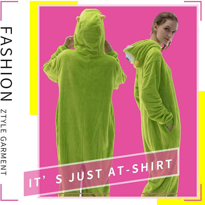 Snug Fit Unisex Adult Onesie Pajamas, Flannel Cosplay Animal One Piece Halloween Costume Sleepwear Homewear