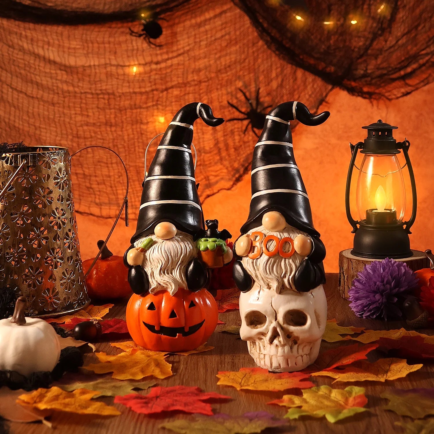 2Pcs Halloween Gnomes, Halloween Figurines, Halloween Decorations Indoor Halloween Gifts
