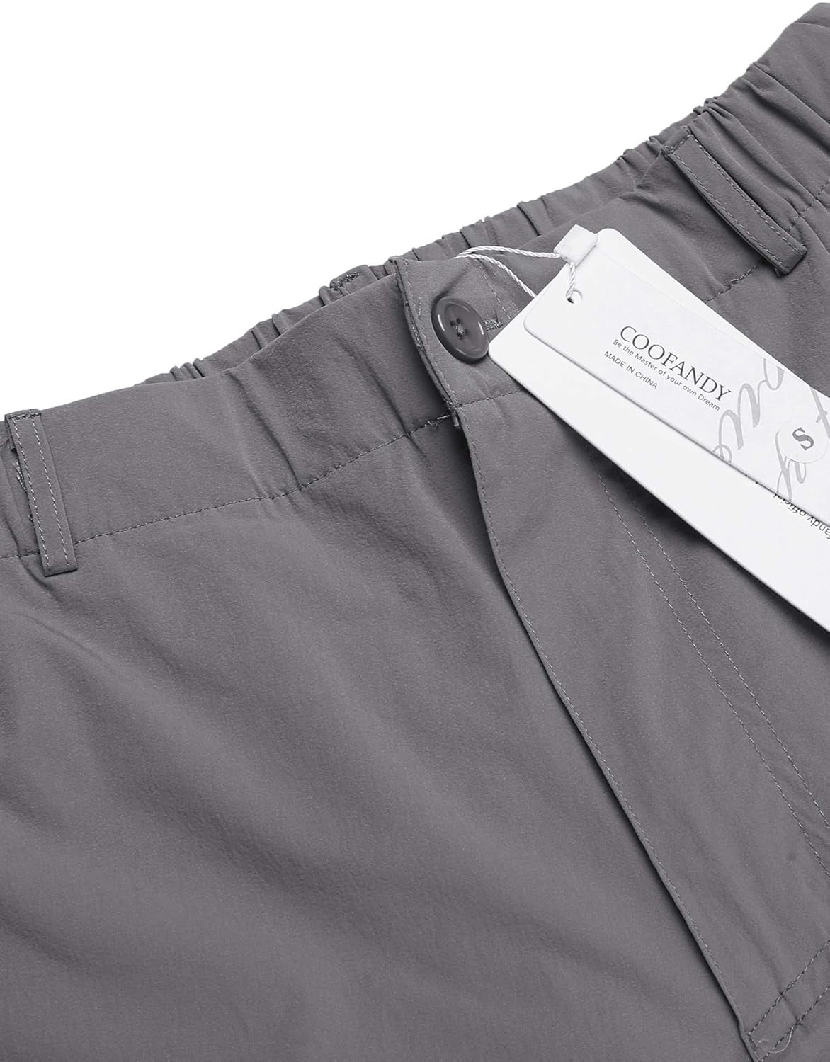 Men'S Stretch Cargo Shorts Quick Dry Work Out Shorts for Outdoors Hiking Camping Travel Grey
