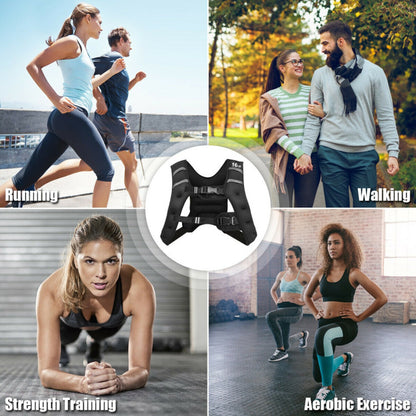 Training Weight Vest Workout Equipment with Adjustable Buckles and Mesh Bag