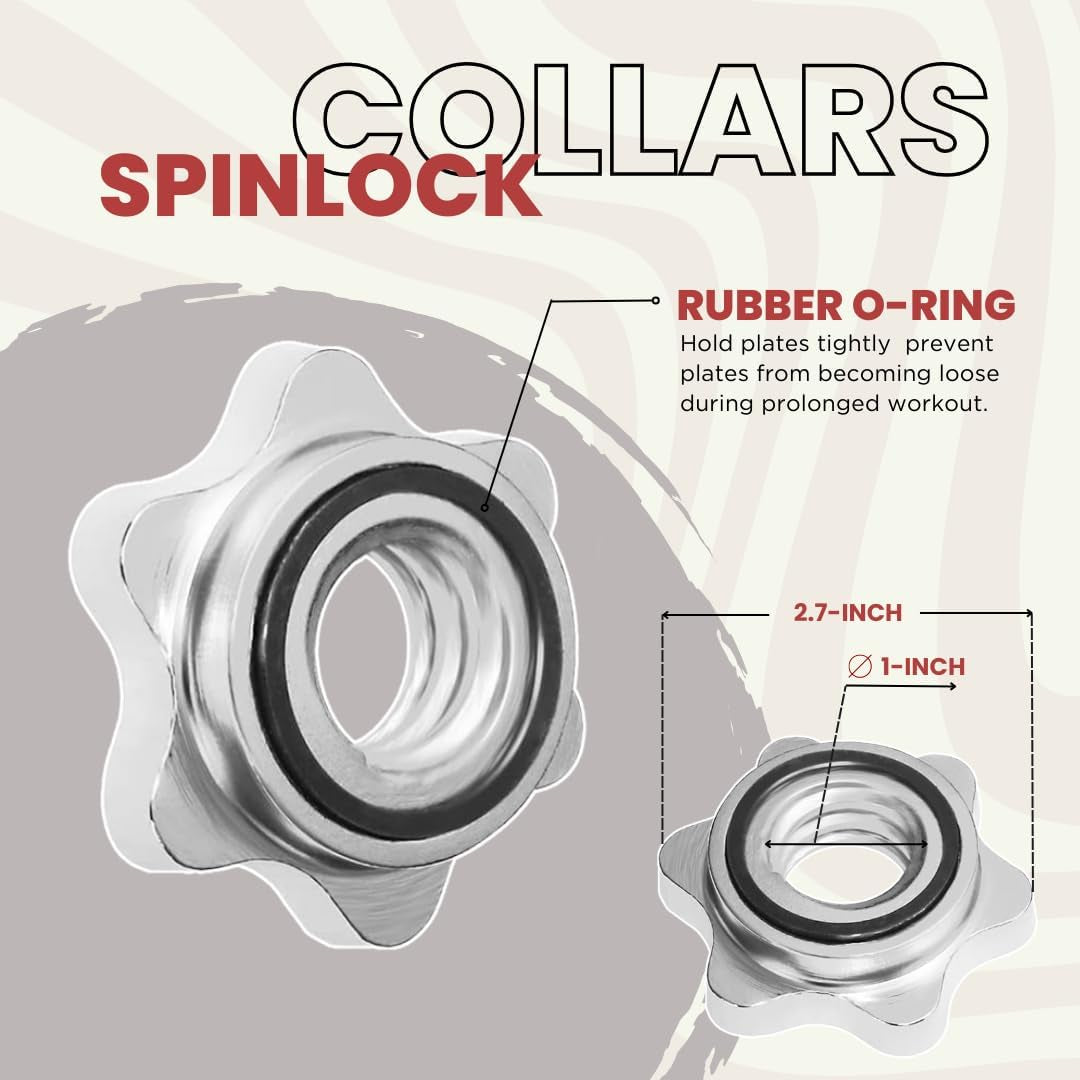 Standard Dumbbell Handles, 1 Inch Dumbbell Handles, Adjustable Dumbbells Handles 1 Inch Pair Fit Weight Plate 1 Inch - Multiple Options 14 to 24 Inch